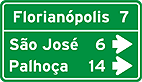 Placa de Orientacao de Destino - Placa indicativa de distancia 04